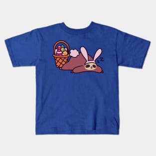 Easter Bunny Sloth Kids T-Shirt